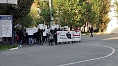 Студенты Технологического университета имени Шарифа в Тегеране вышли на акцию протеста. 7 октября 2022.