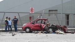 Estado de un coche tras uno de los atentados