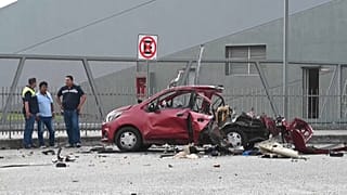 Estado de un coche tras uno de los atentados