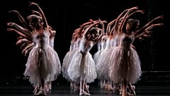 Ballerinas perform during a dress rehearsal for Anthony Dowell's production of the ballet 'Swan Lake' at the Royal Opera House in London in 2008.
