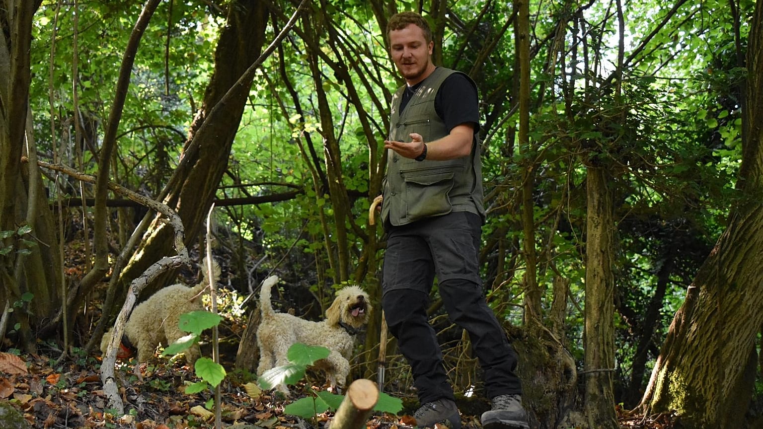 Daniele Stroppiana guides truffle hunts around the Alta Langa region in Italy.