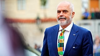 Albania's Prime Minister Edi Rama arrives for a meeting of the European Political Community at Prague Castle in Prague, Czech Republic, Thursday, Oct 6, 2022.