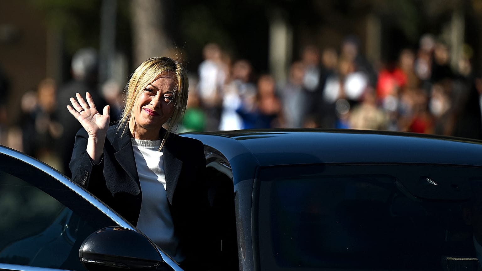 La neo-presidente del Consiglio italiano, Giorgia Meloni