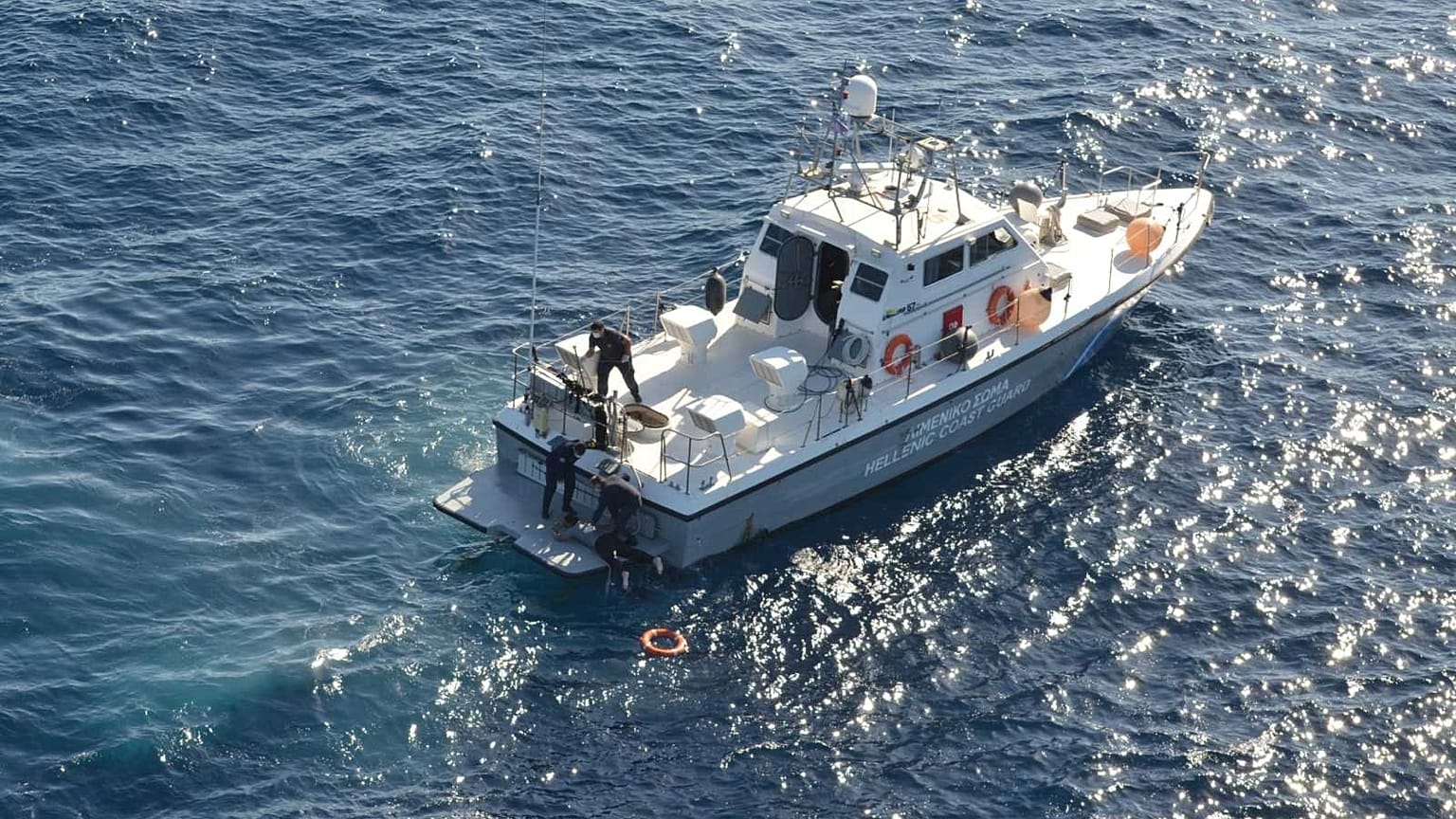 Στιγμιότυπο από την έρευνα και διάσωση στο στενό του Καφηρέα