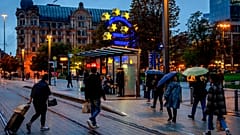 Almanya'nın Frankfurt kentinde bir cadde 