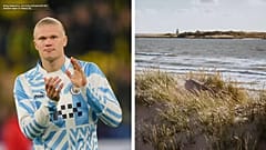 Erling Haaland (links) trägt mit seinem Namen und seiner Popularität offenbar ungewollt zu sinkenden Zahlen in einer schwedischen Urlaubsregion bei.