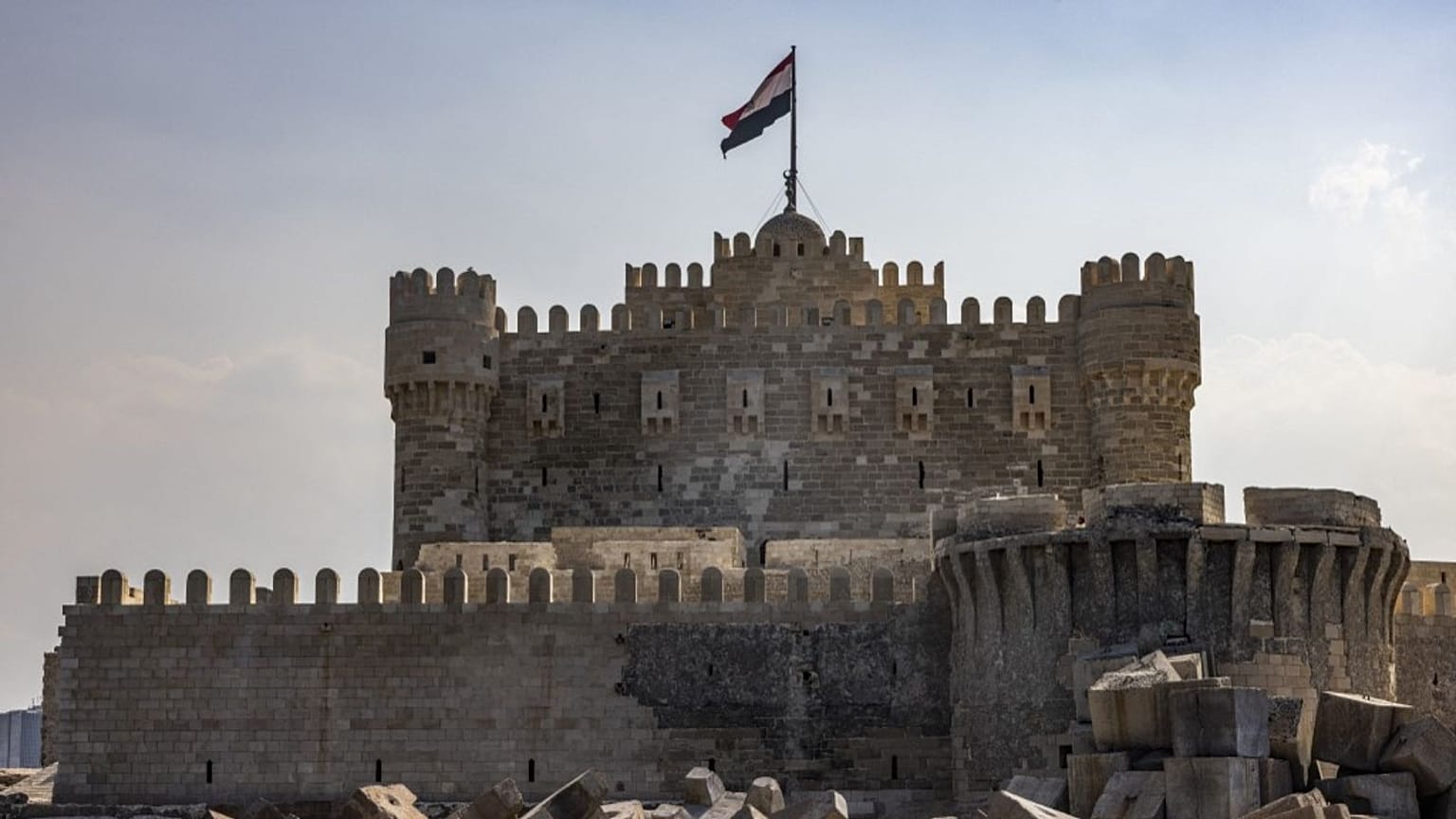 قلعه قایتبای در اسکندریه در مصر اکتبر ۲۰۲۲