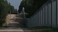 Valla en la frontera entre Polonia y Bielorrusia