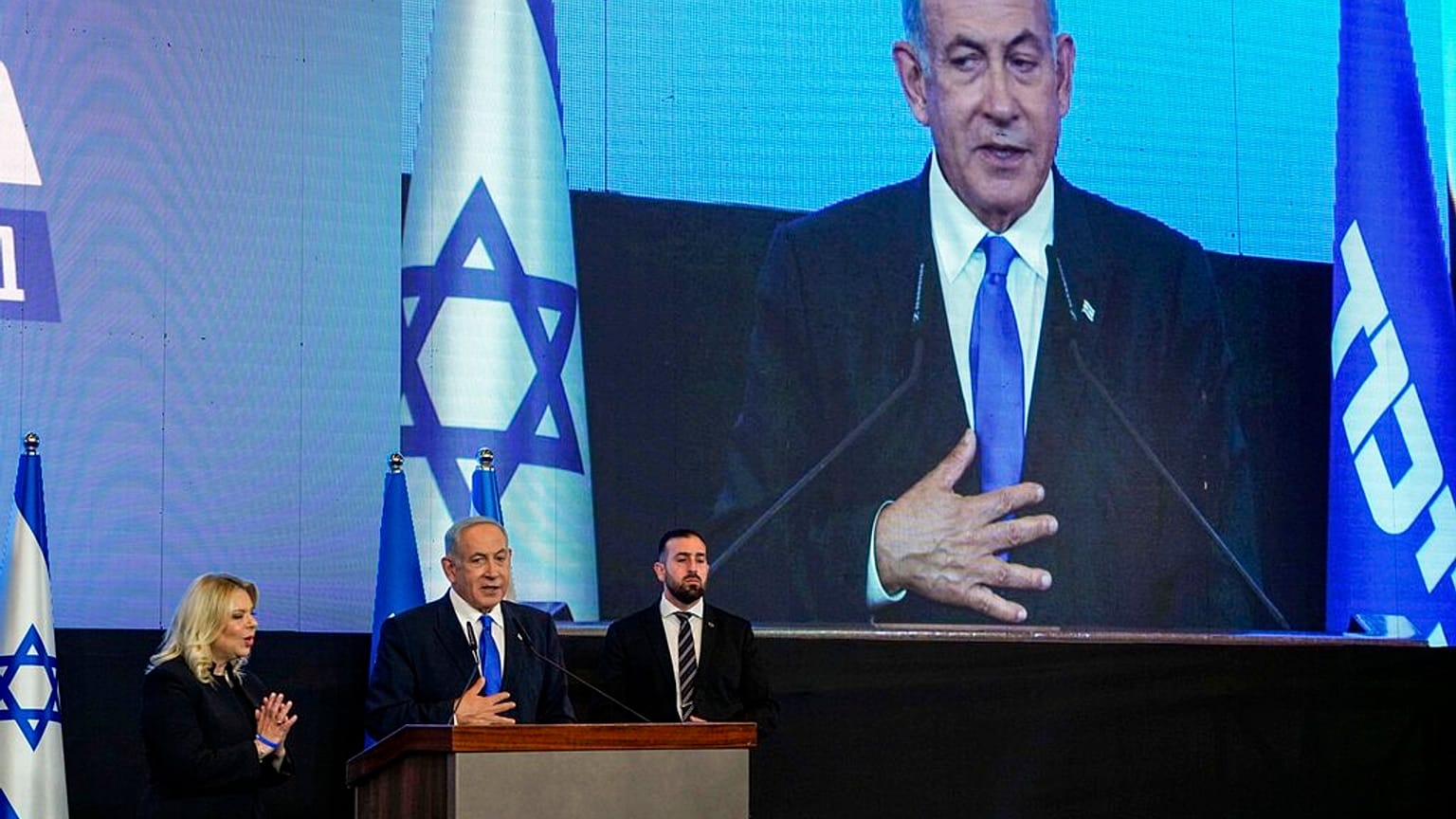 Benjamin Netanyahou et son épouse - Jérusalem, le 02/11/2022