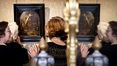 Эскиз "Воздвижение креста" кисти Рембрандта