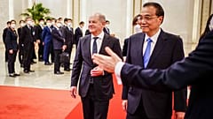 Olaf Scholz beim Treffen mit Li Keqiang