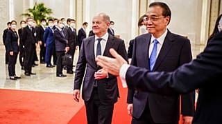 Olaf Scholz beim Treffen mit Li Keqiang