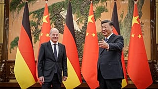 Kanzler Scholz und Chinas Staatschef Xi Jinping präsentierten sich zusammen nur bei einem Fototermin