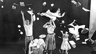 A photo by Peter Stackpole, staged to illustrate an article on ‘Throwaway Living’ for LIFE Magazine