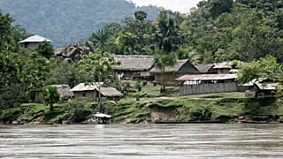A village is seen along the Maranon river in the Peruvian state of Amazonas, Aug. 12, 2009.