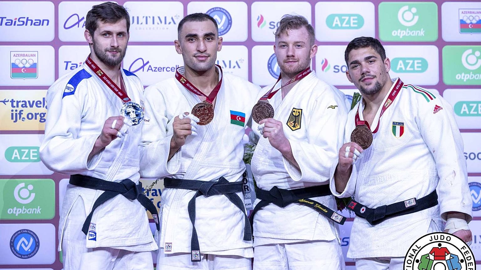 Algunos medallistas de la jornada