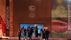 Entrada do centro de congressos de Sharm el-Sheik, no Egito, onde decorre a COP27