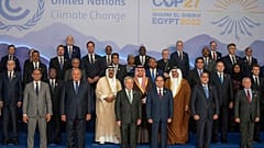 Foto de família dos líderes presentes na COP27