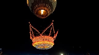 The Tazaungdaing festival contains massive light displays