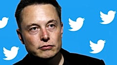 Elon Musk ve Twitter logosu