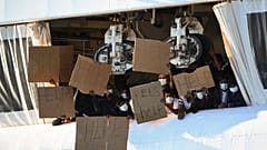 Migrants stuck on Geo Barents on Sicily coast call for help
