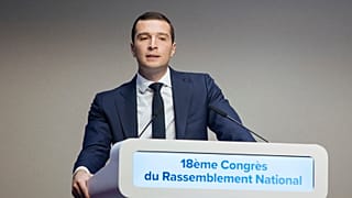 Жордан Барделла избран председателем Национального объединения, сменив на этом посту Марин Ле Пен, Париж, 5 ноября 2022 г.