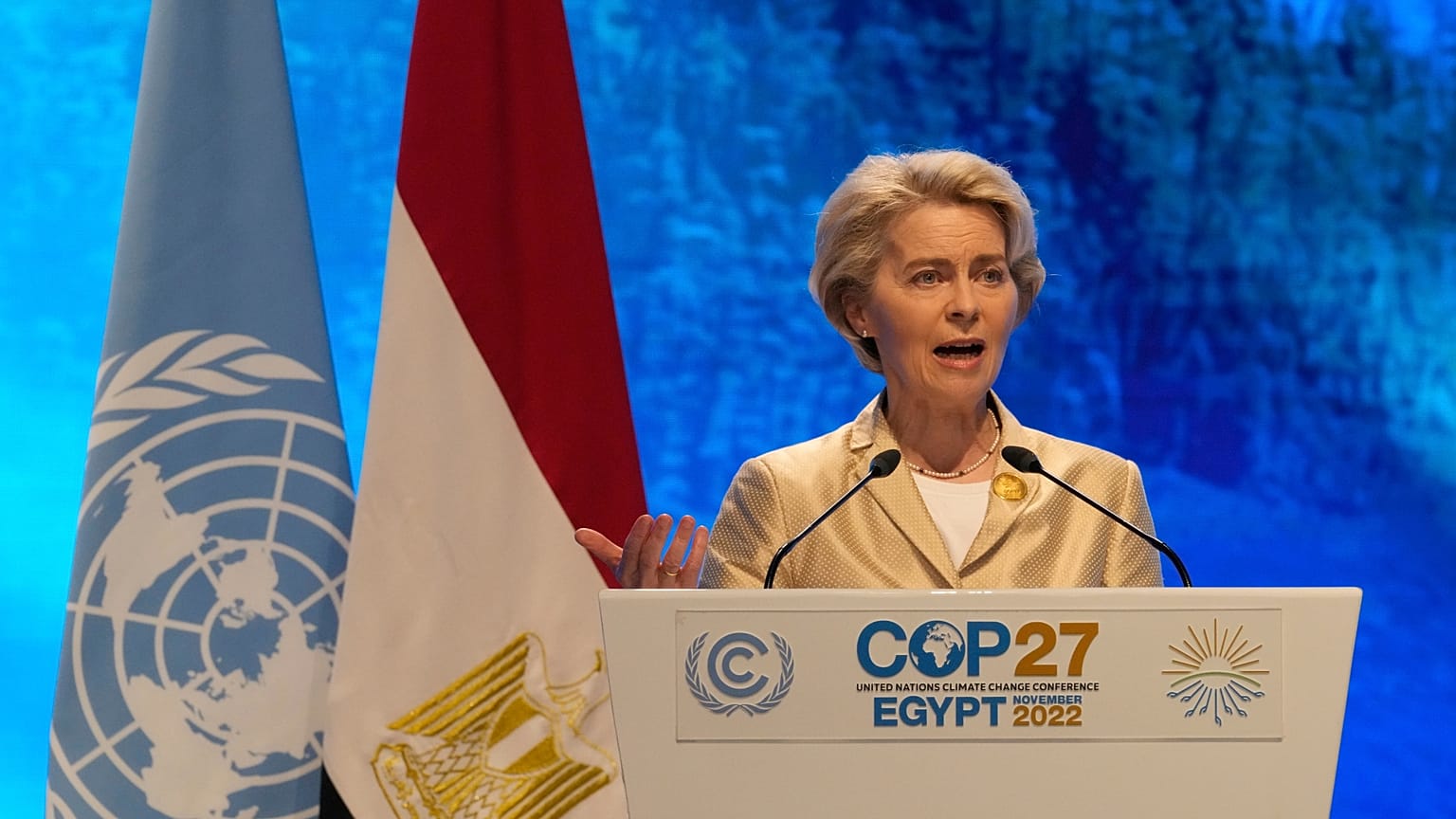 Выступление Урсулы фон дер Ляйен на COP27, Шарм-эш-Шейх, 8 ноября 2022 года.