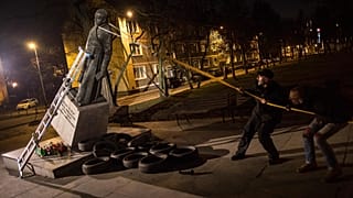 The three men toppled the statue of Henryk Jankowski one night in February 2019