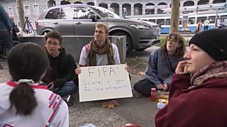 Manifestação em Zurique.