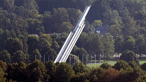 A massive obelisk commemorating the Soviet army's victory over the Nazis was torn down in Riga