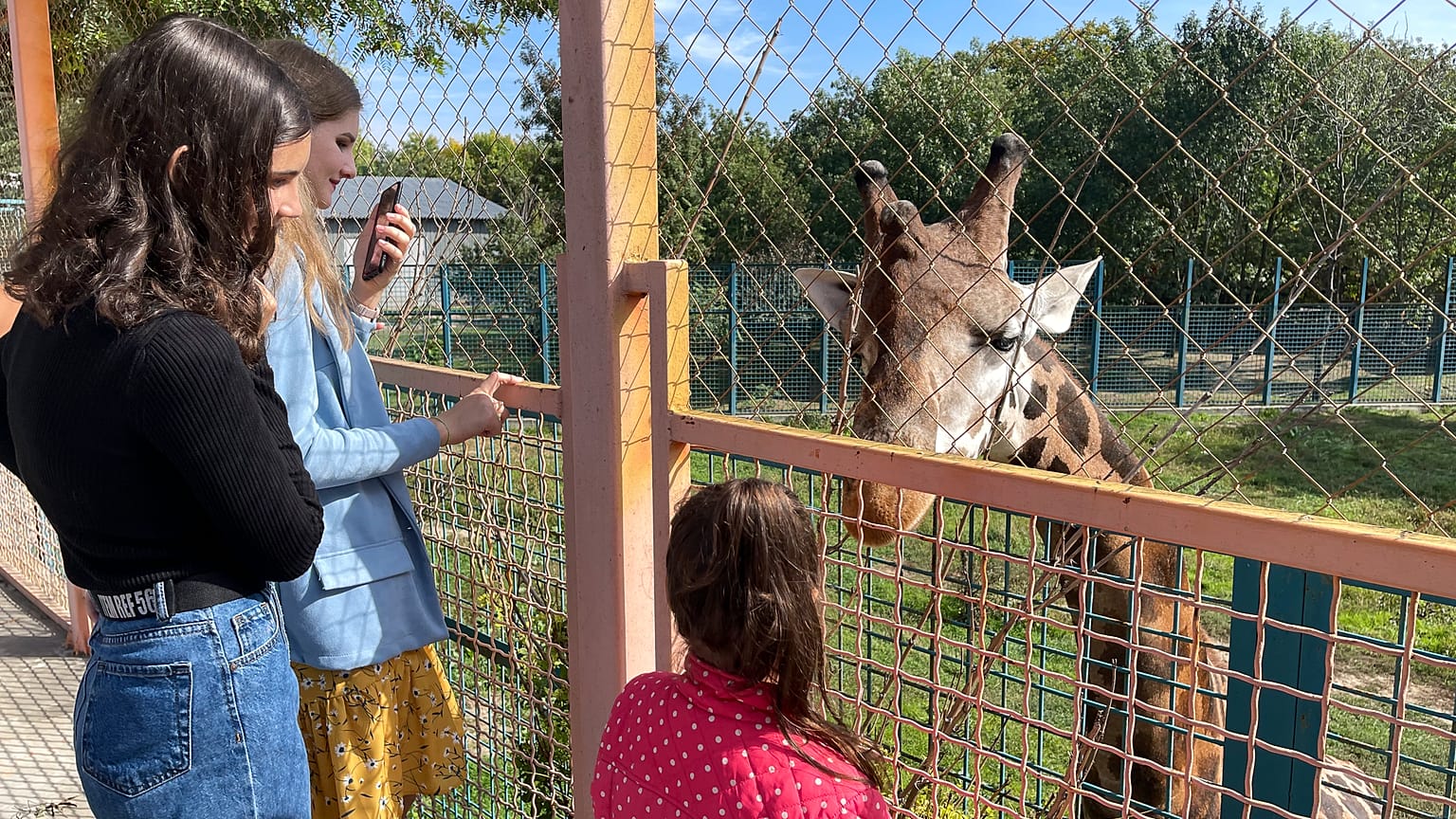 The views of Mykolaiv zoo, not far from the frontline, south Ukraine