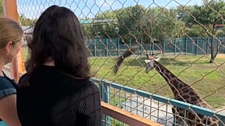 Visitantes no zoo de Mykolaiv