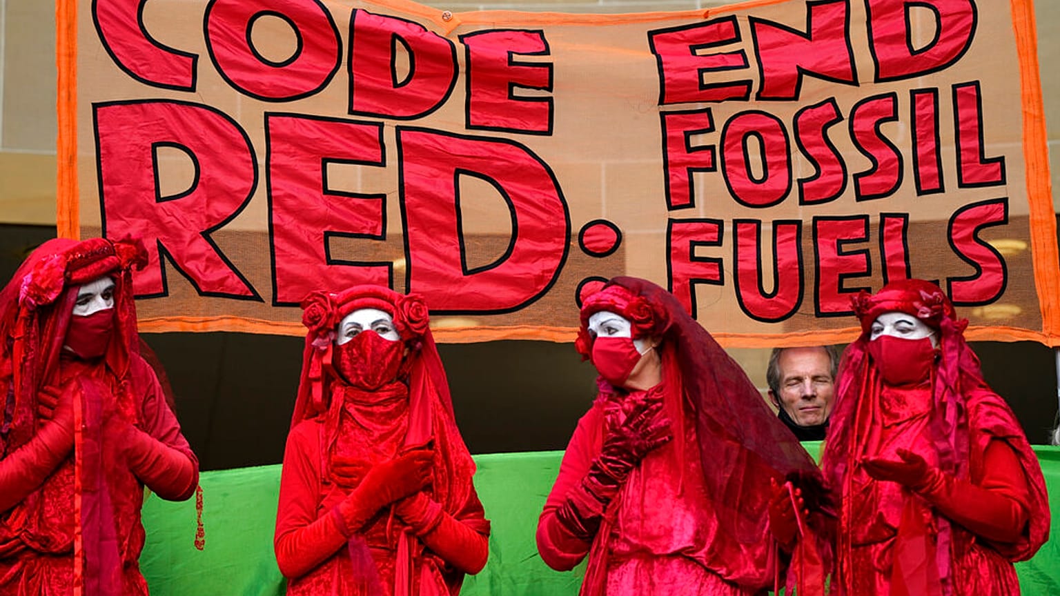 Protests at  COP26 U.N. Climate Summit in Glasgow, Scotland, Wednesday, Nov. 3, 2021. 