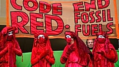 Protests at  COP26 U.N. Climate Summit in Glasgow, Scotland, Wednesday, Nov. 3, 2021. 