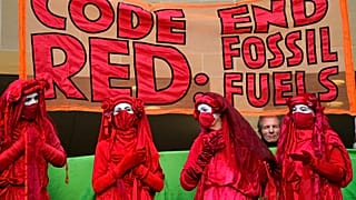 Protests at COP26 U.N. Climate Summit in Glasgow, Scotland, Wednesday, Nov. 3, 2021.