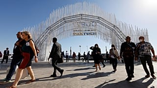 Participants attend the COP27 climate summit in Egypt's Red Sea resort of Sharm El Sheikh.