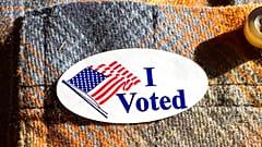 "Eu votei" lê-se em autocolante das eleições intercalares nos EUA
