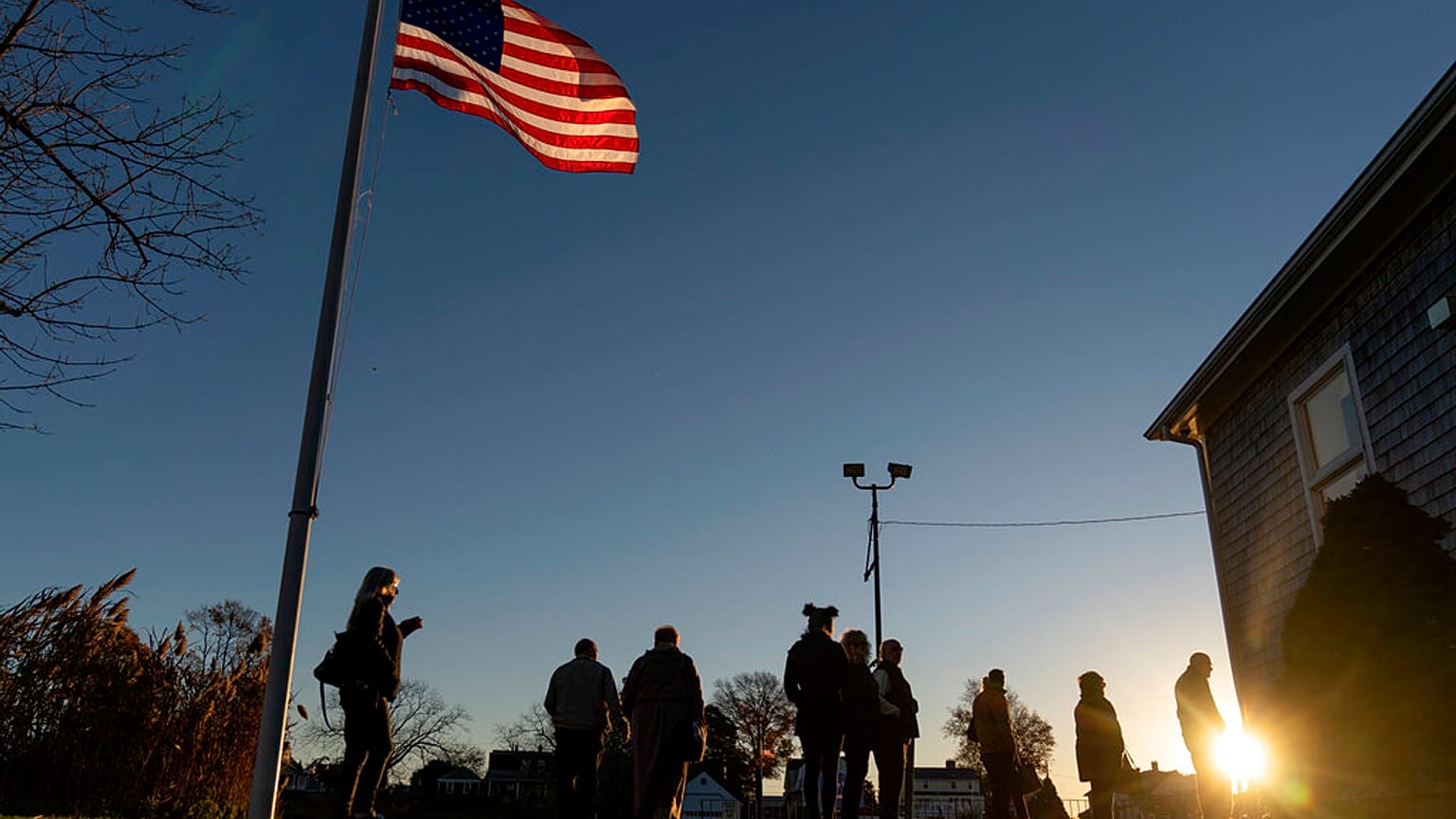 Lange Schlange vor den Wahlbüros in den USA