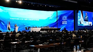 Ponencia de altos cargos durante la COP27 este martes. 