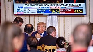 Trump watches Midterm results come in