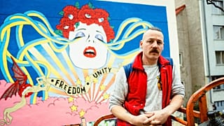 Vienna, mural with Nikita Kravtsov