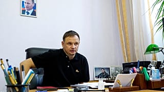 Kirill Stremousov in the city of Kherson on 20 July 2022