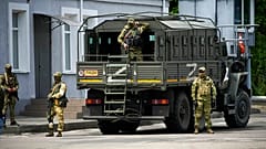 Soldados russos ainda na cidade de Kherson