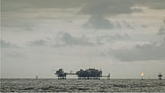 An offshore oil rig in 2021. A new report reveals that some fossil fuel emitters are underreporting.