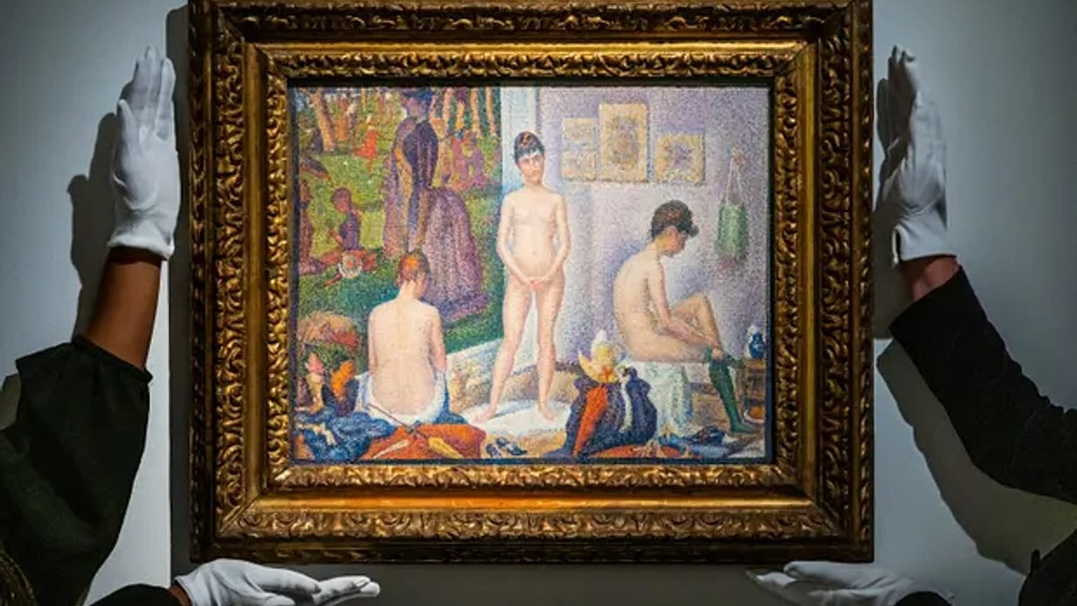Les Poseuses by Georges Seurat, sold during the auction