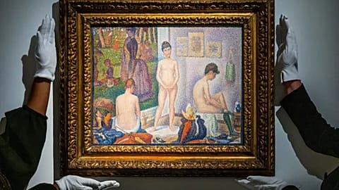 Les Poseuses by Georges Seurat, sold during the auction