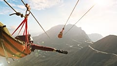 The view from Ras Al-Khaimah's Jebel Jais zipline, the longest in the world.