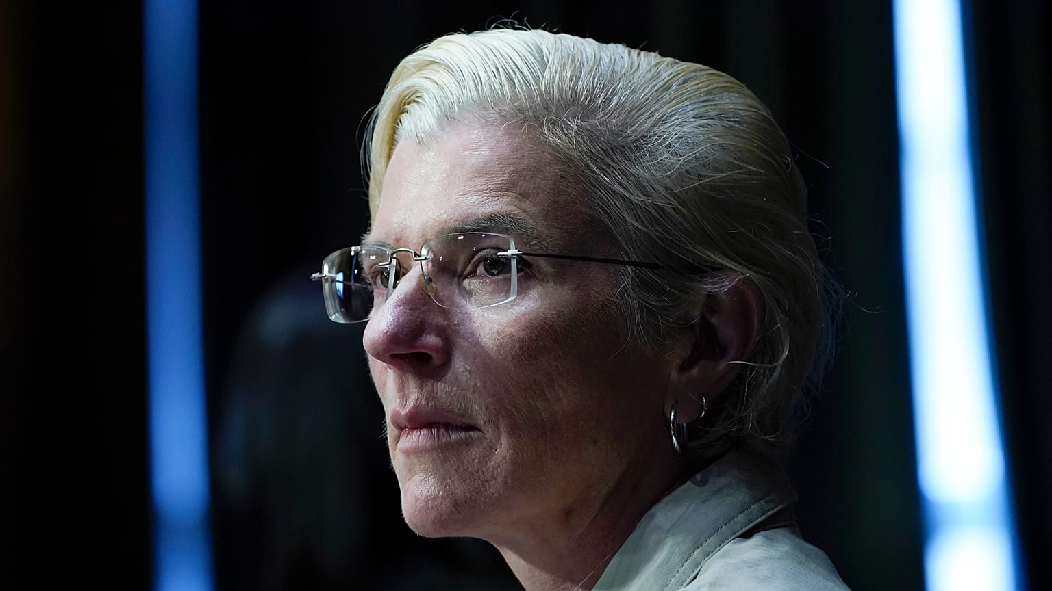 Ukrainian medic Yuliia Paievska, known to Ukrainians by the nickname Taira, onThursday, Sept. 15, 2022 on Capitol Hill in Washington. 