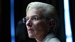 Ukrainian medic Yuliia Paievska, known to Ukrainians by the nickname Taira, onThursday, Sept. 15, 2022 on Capitol Hill in Washington. 