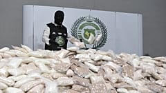 كميات من المخدرات المضبوطة في السعودية